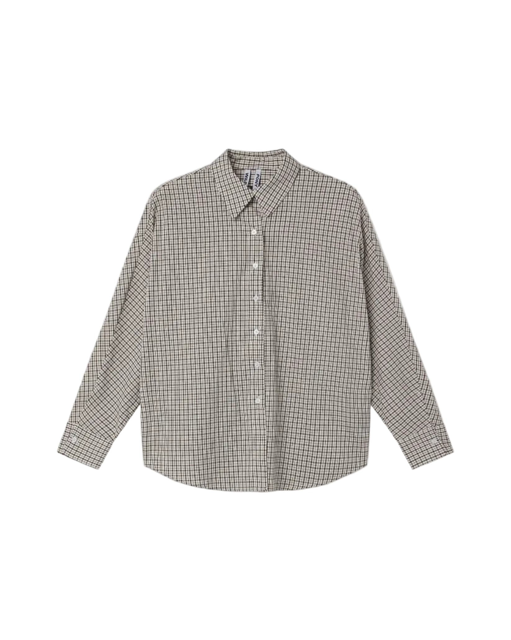plaid blouse in black and brown