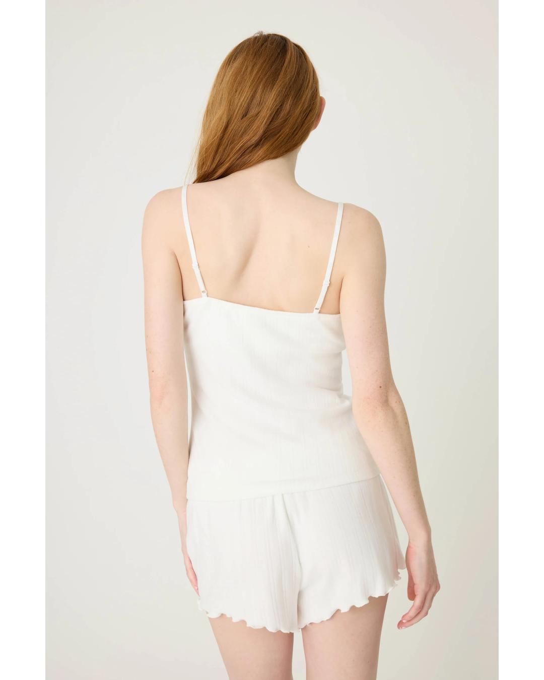 white pointelle camisole