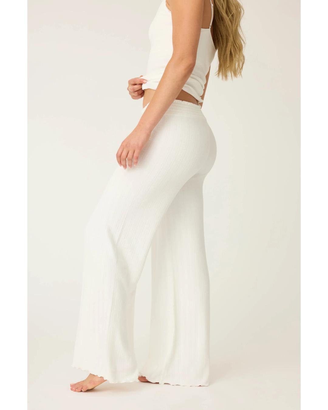 pointelle lounge pants in ivory