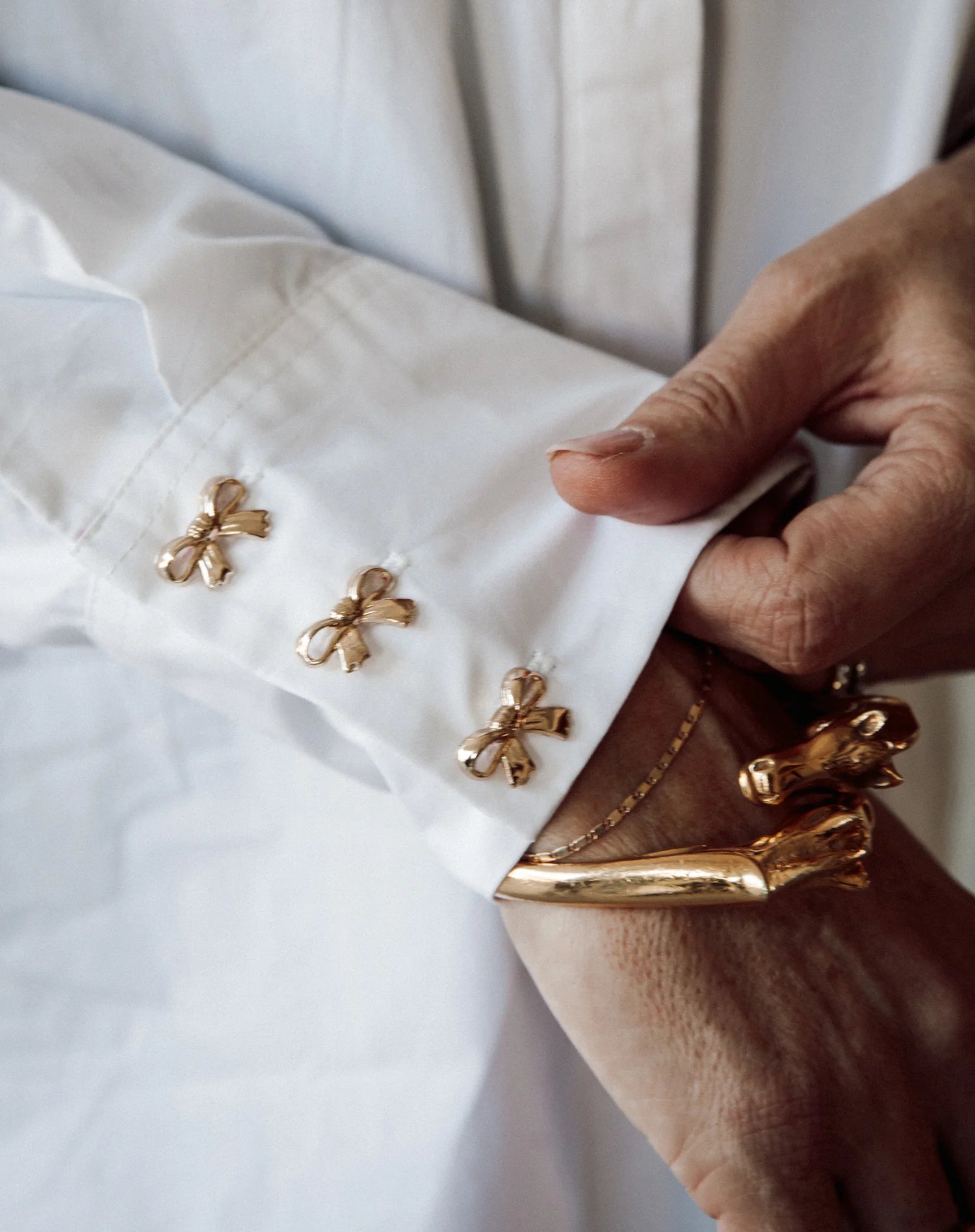 poplin blouse in white