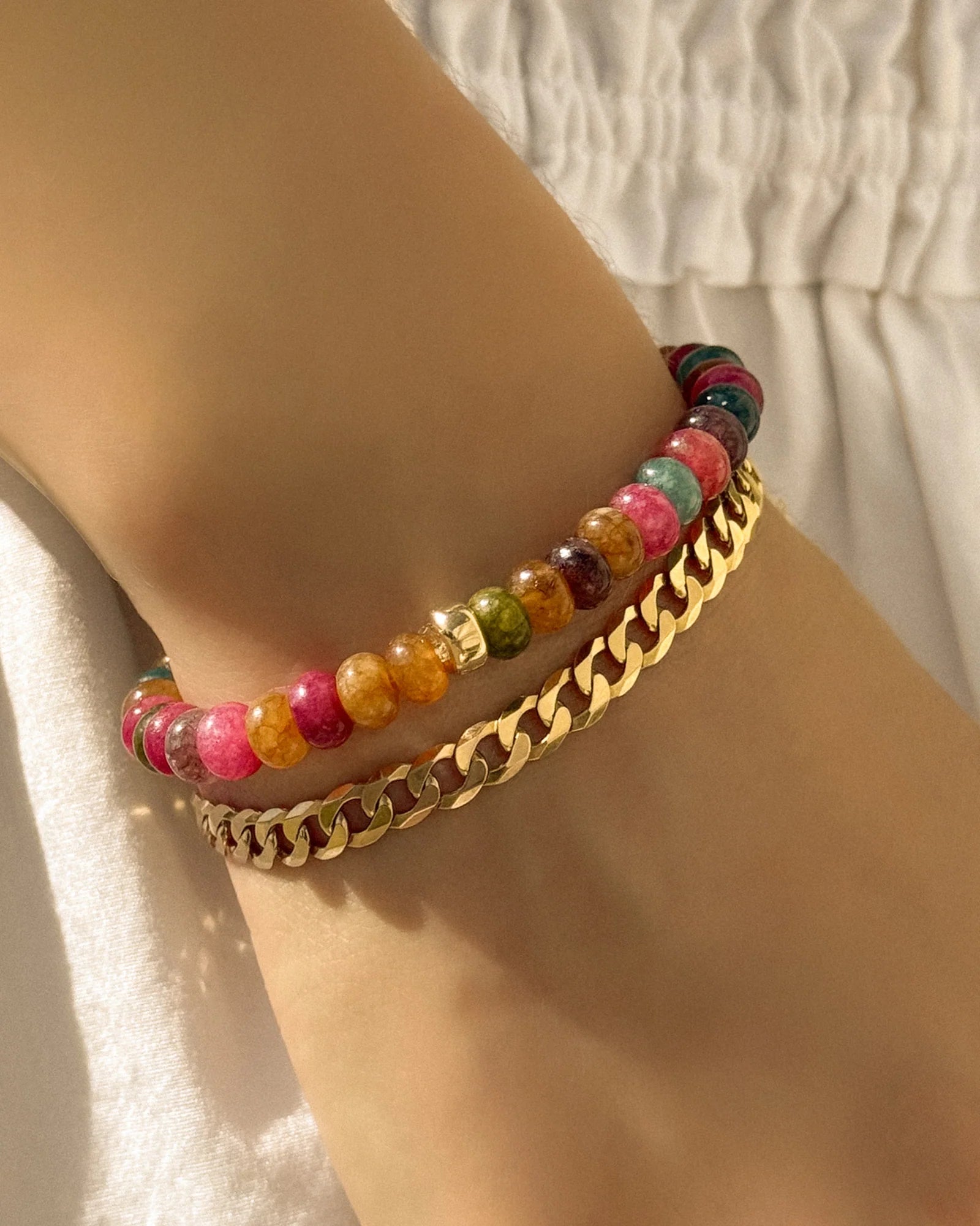 colorful beaded bracelet