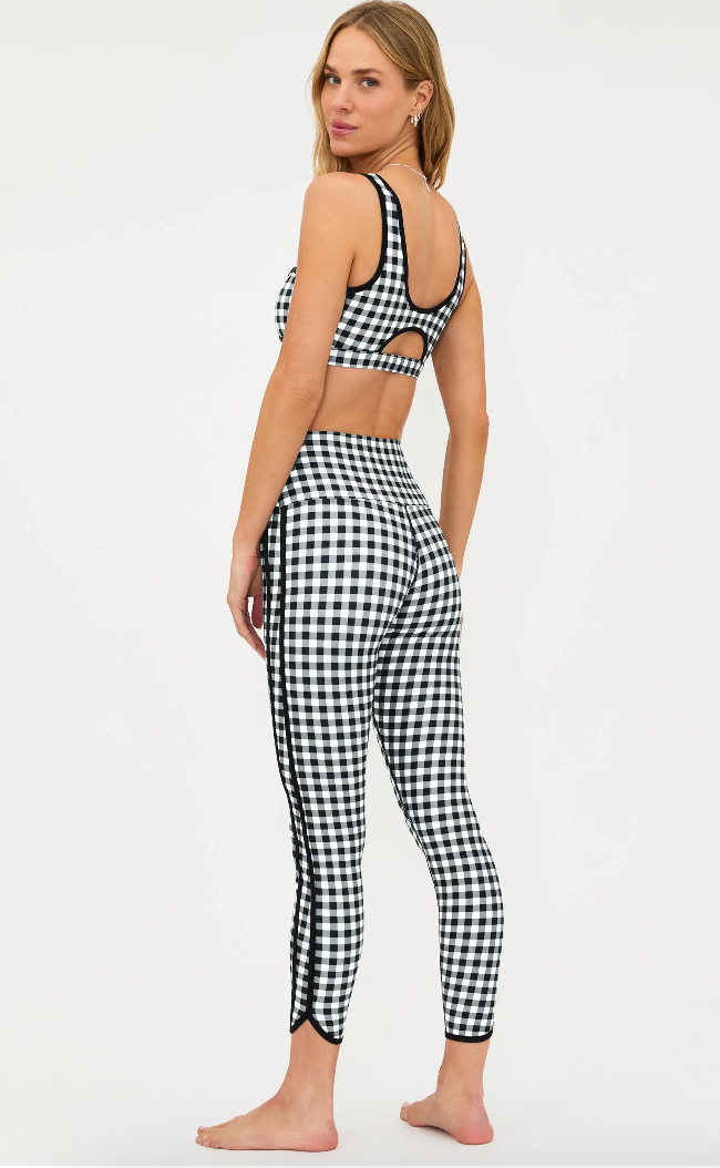 black gingham leggings