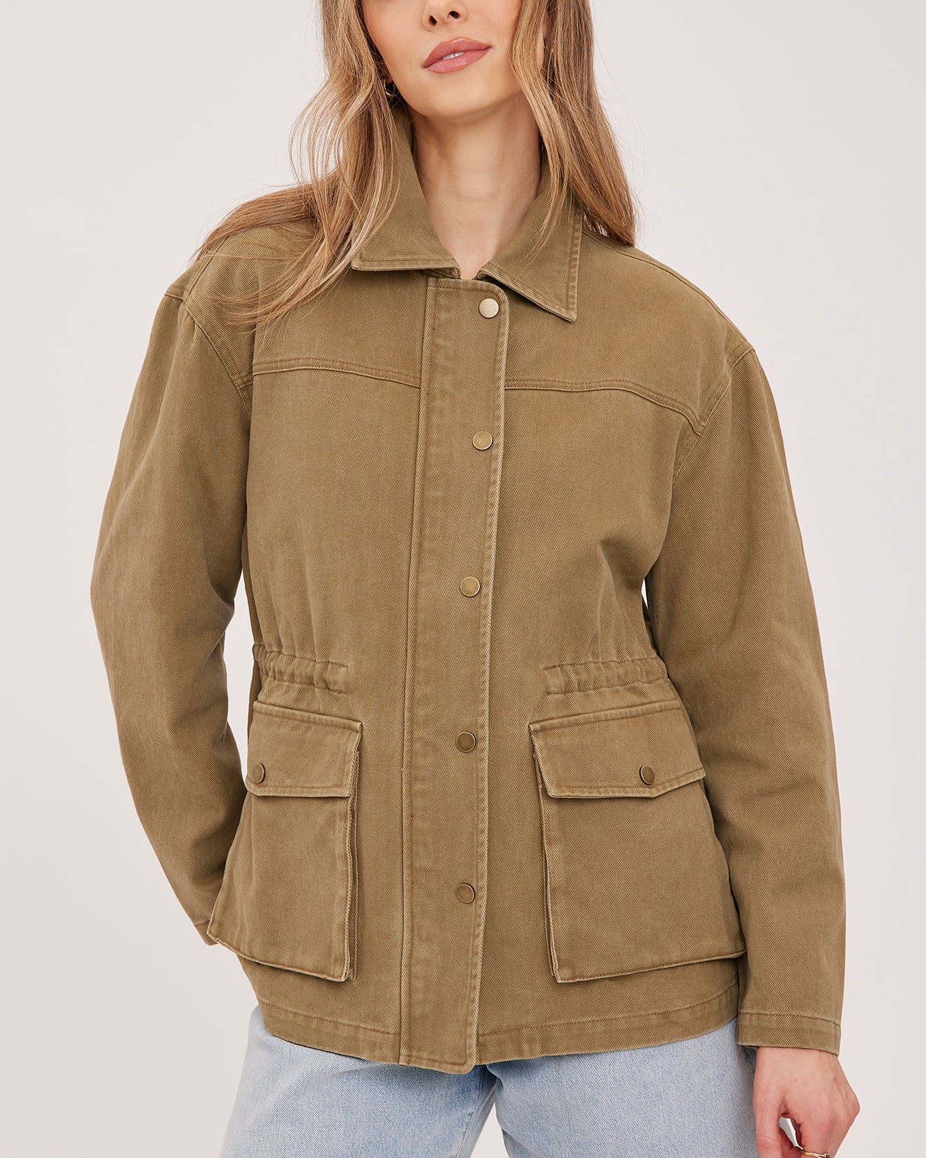 khaki utility jacket