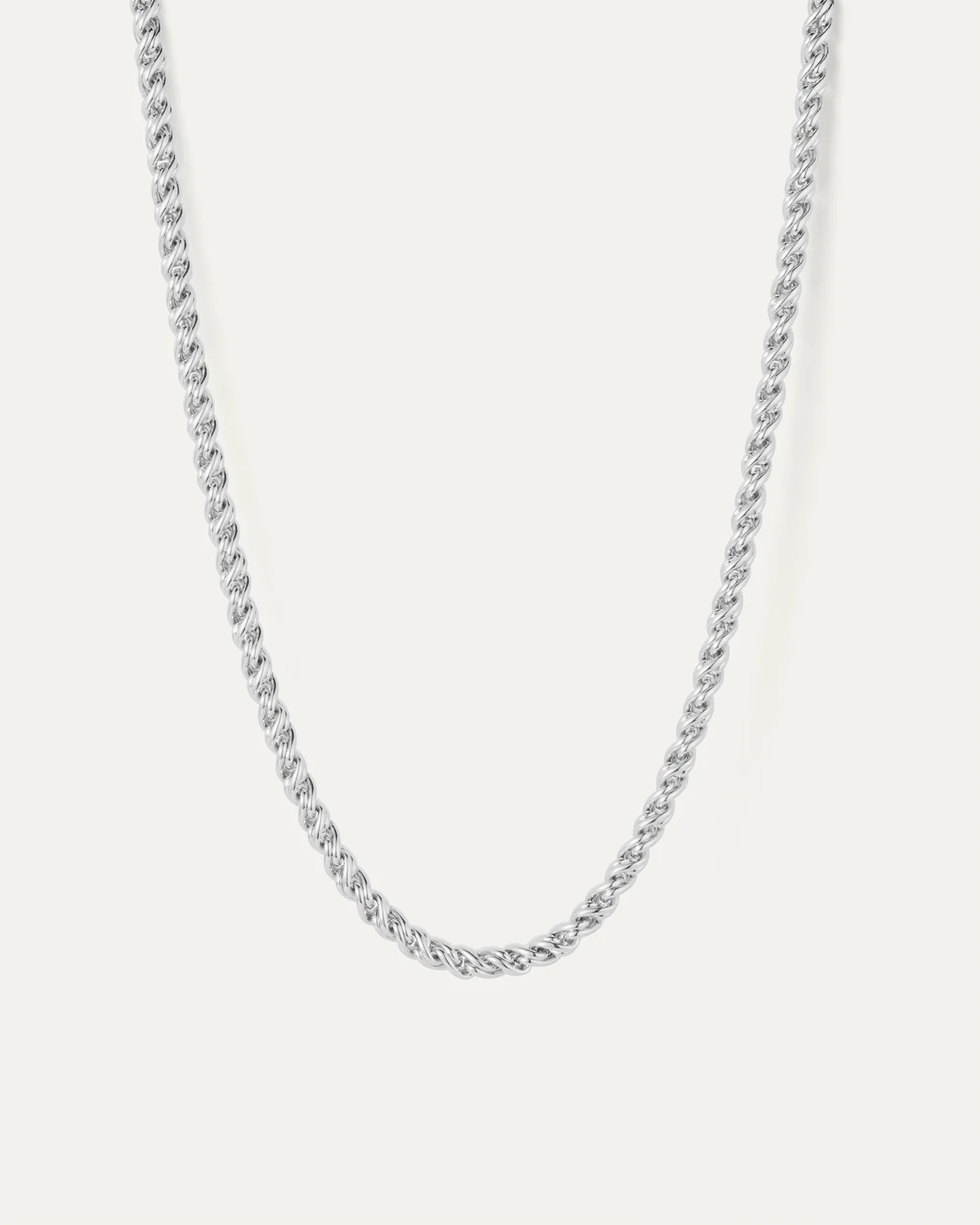 silver twist chain necklace