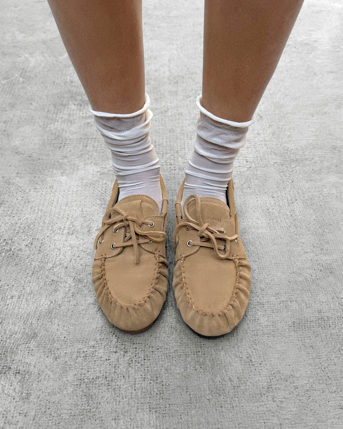 suede beige loafer