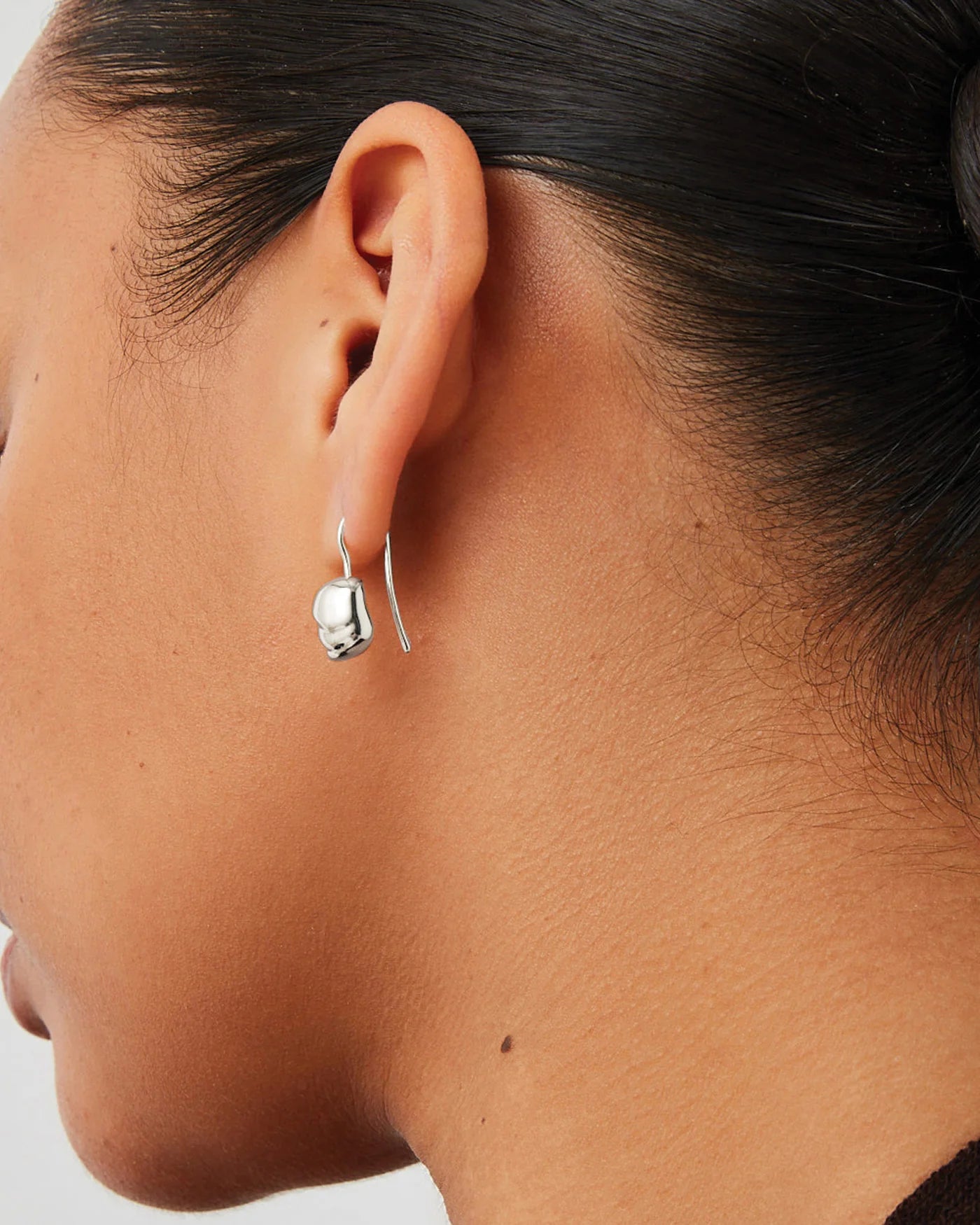 silver drop earring