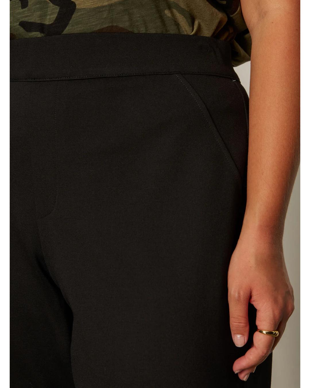 black trousers with straight leg