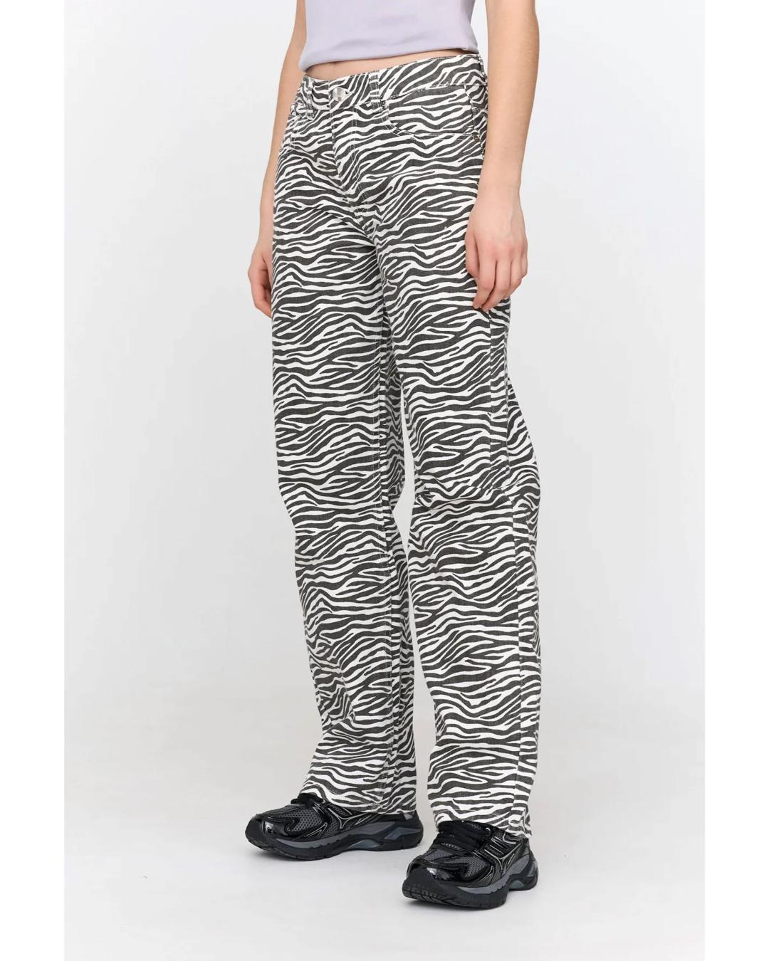 zebra patterned pant