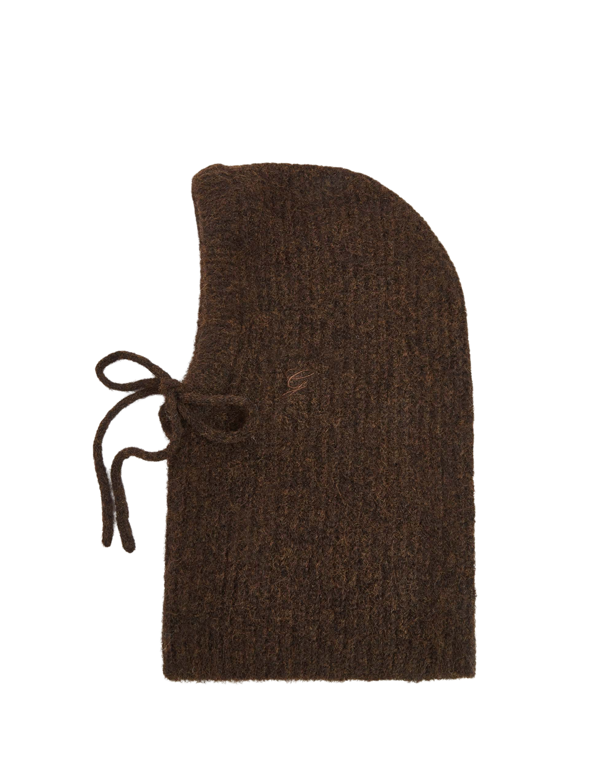 brown knit balaclava
