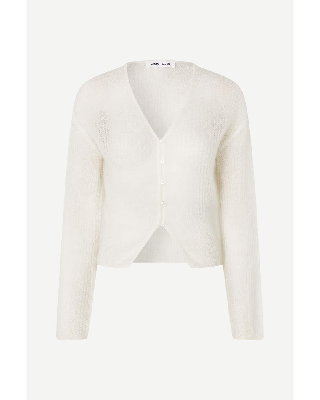 thin knit cardigan in cream