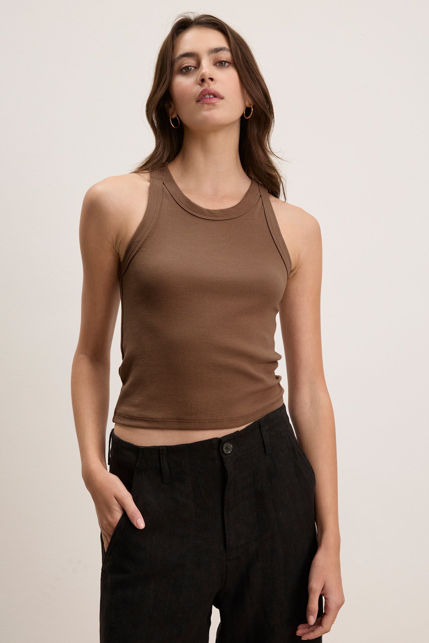 tank top in brown