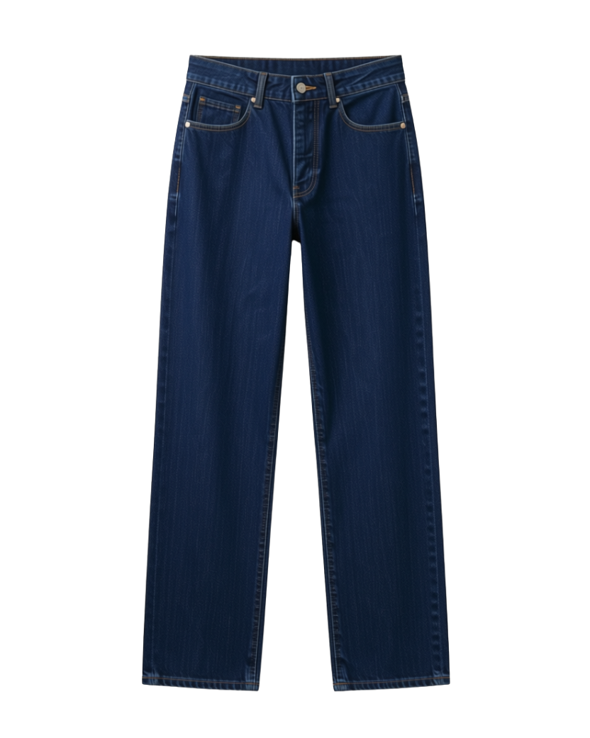 straight medium wash denim pant