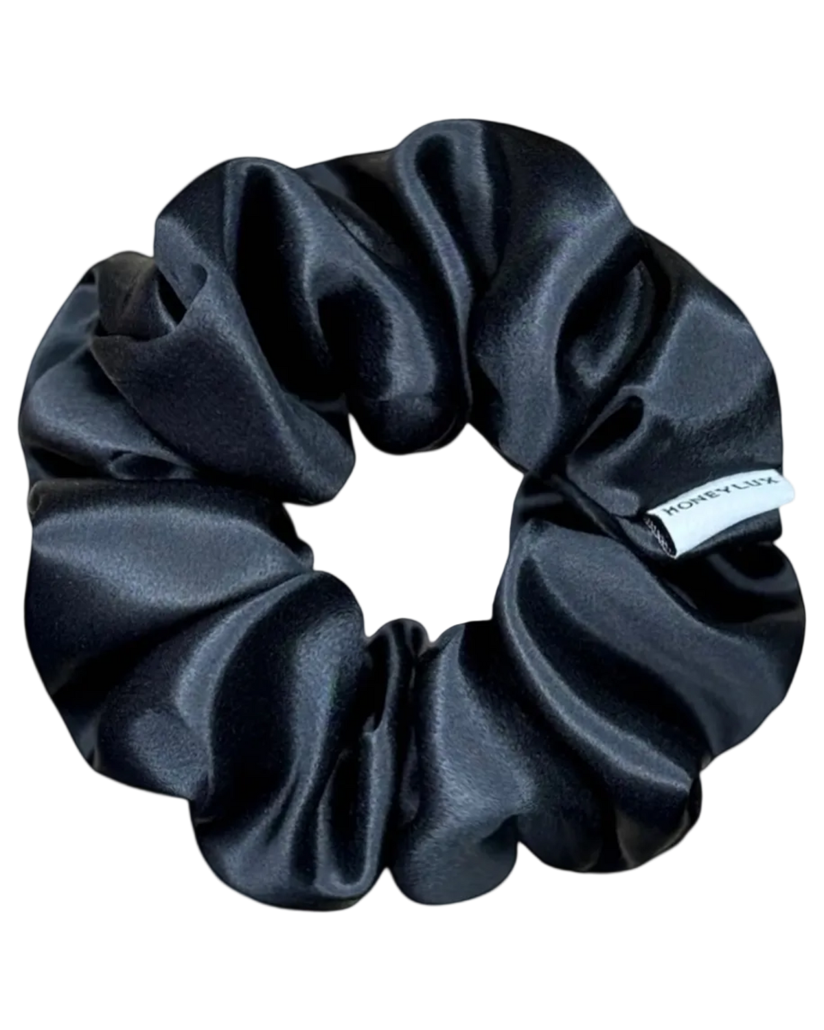 black satin scrunchie