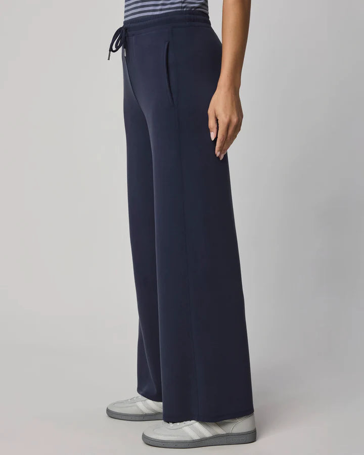 wide leg lounge pant in navy
