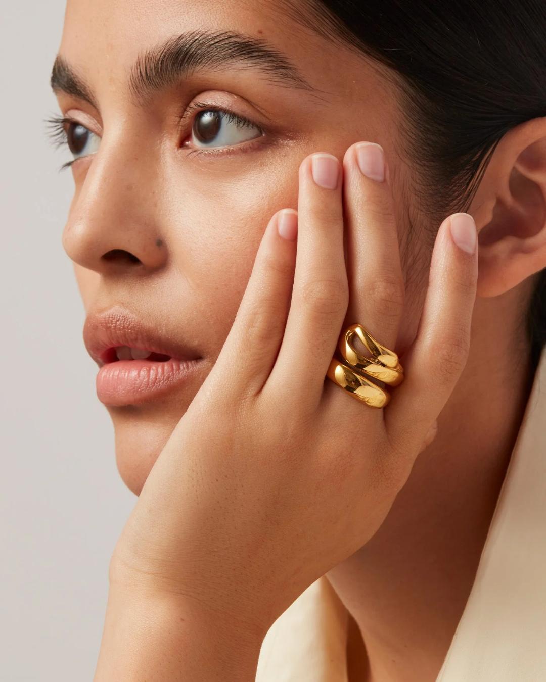 jenny bird statement ring in gold