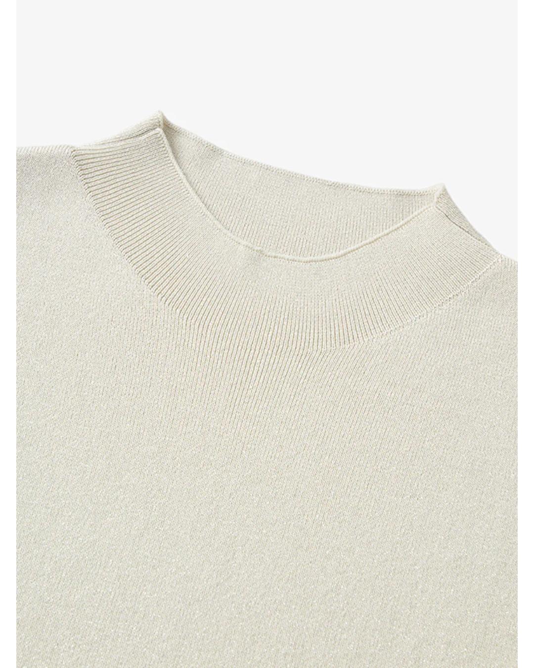 cream knit sleeveless top