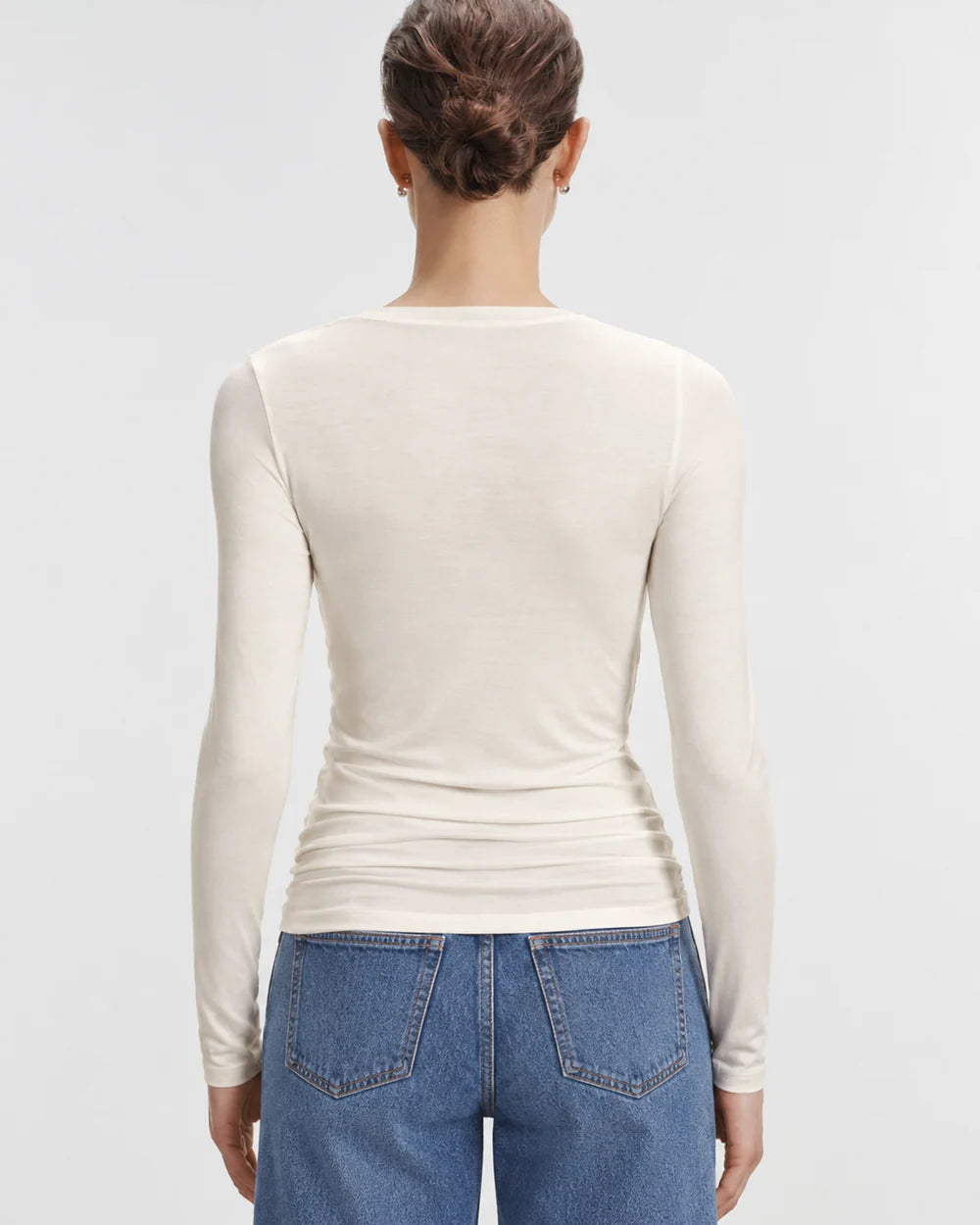 long sleeve top in cream
