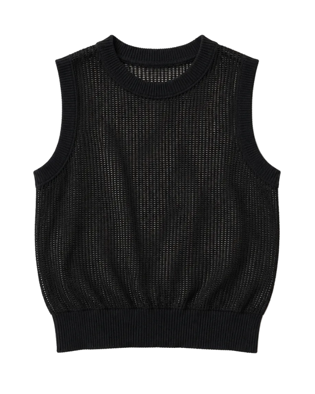 mesh black tank top