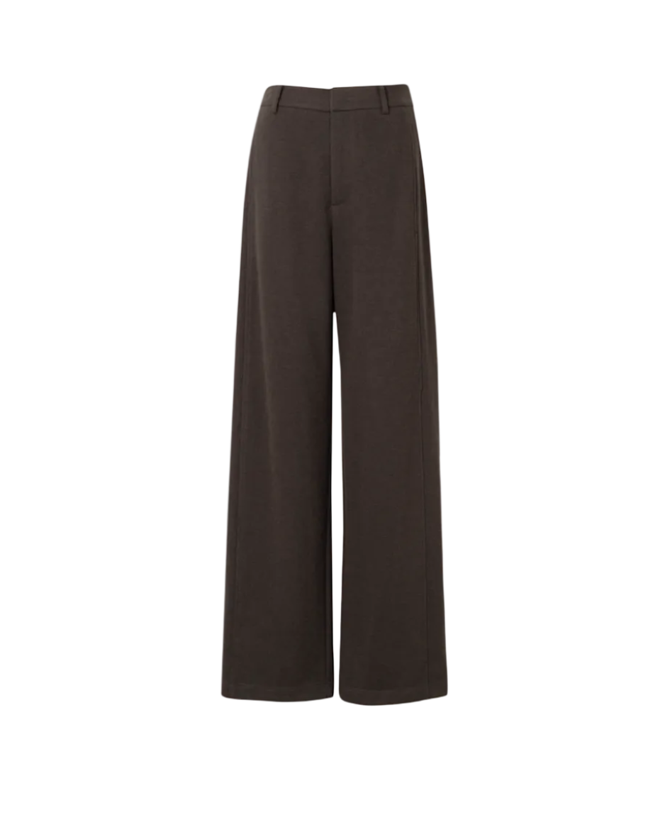 brown suiting wide leg pant
