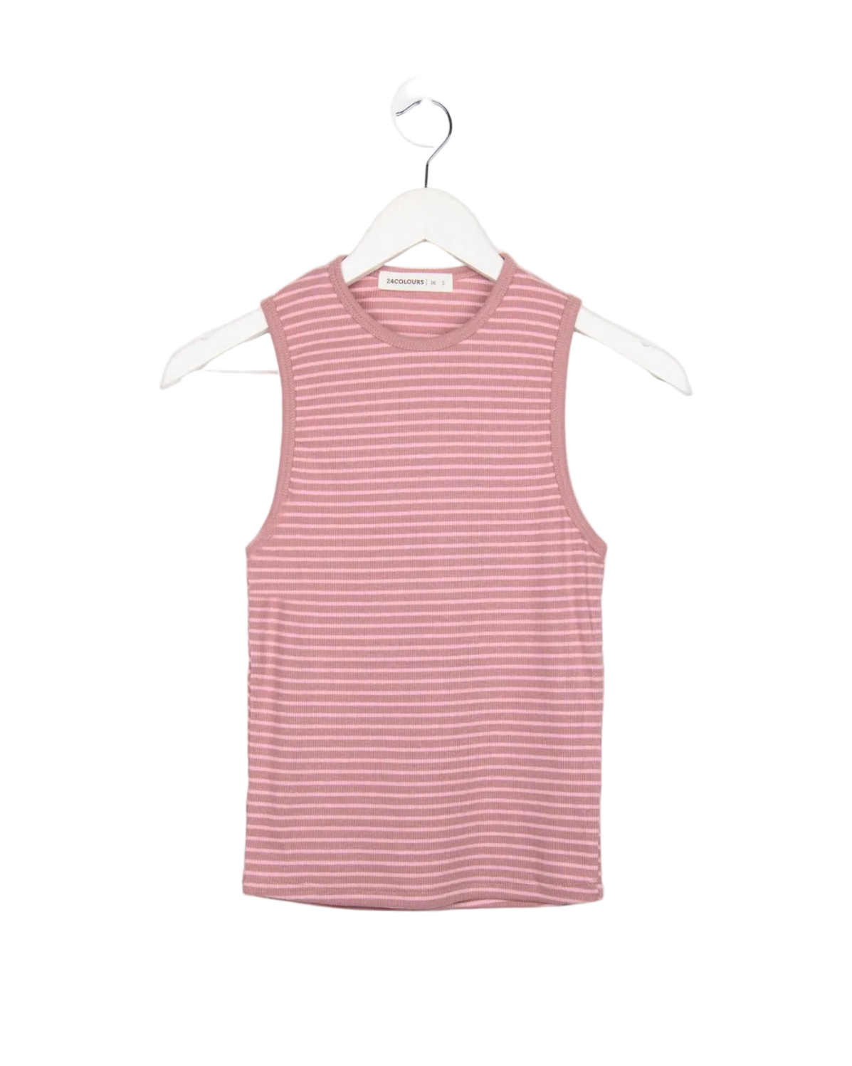 striped tank top in pink and dark pink