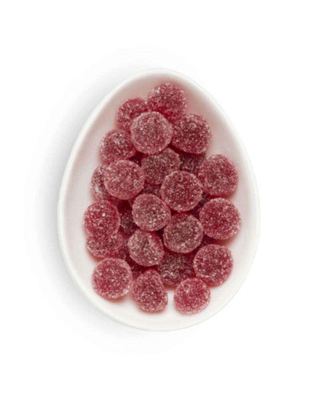 box of red cranberry candies