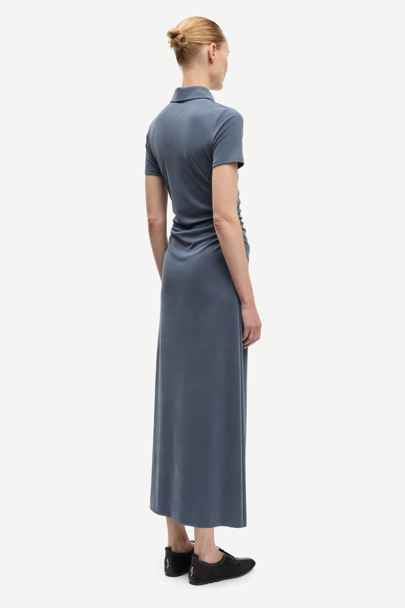 maxi polo dress in blue