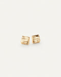 gold square earrings