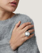 jenny bird statement round ring in silver