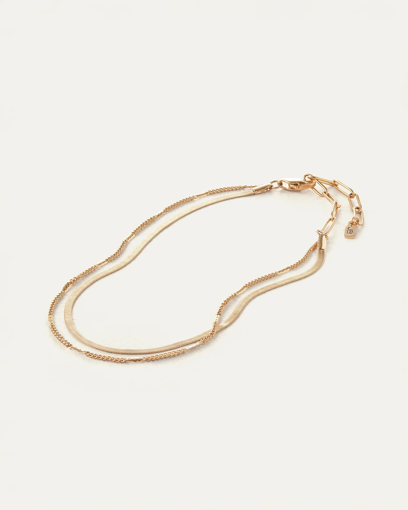 double anklet in gold