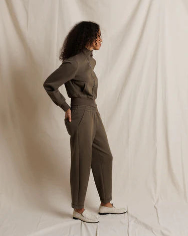 cuffed green sweatpant