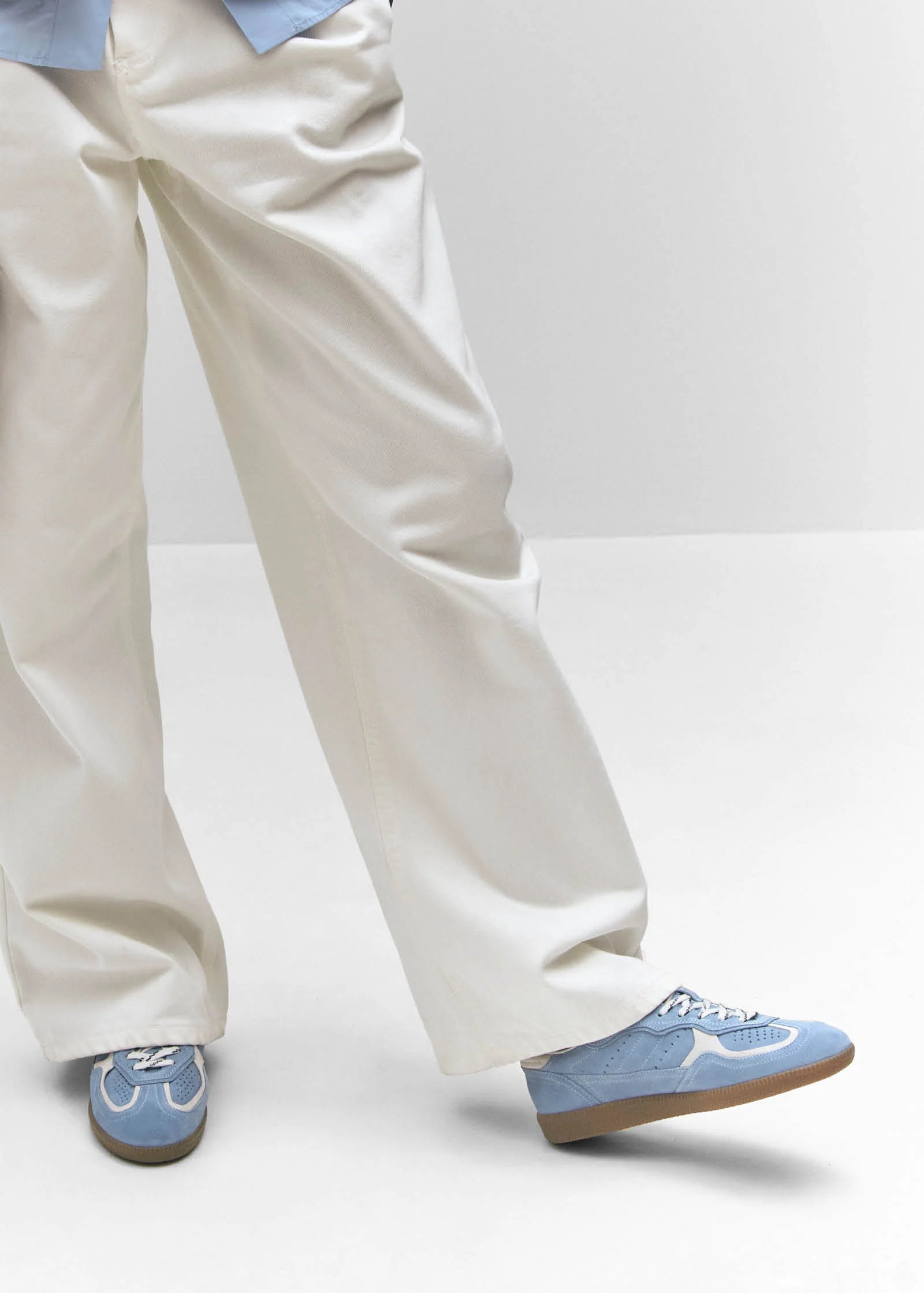 blue suede sneaker