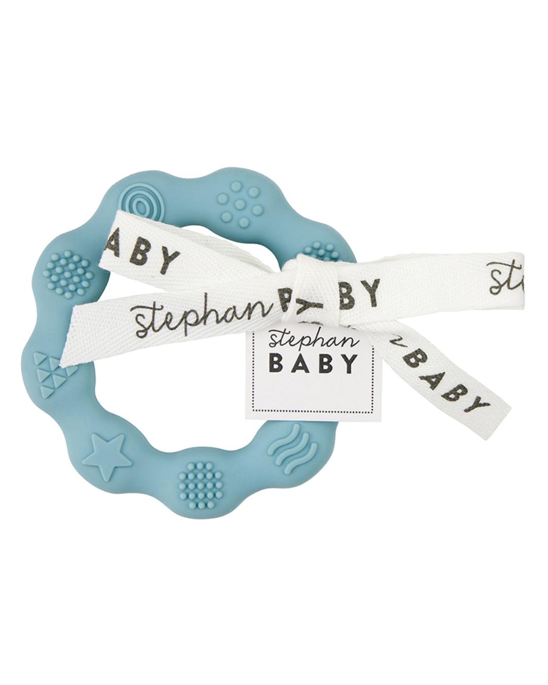 baby teether in blue