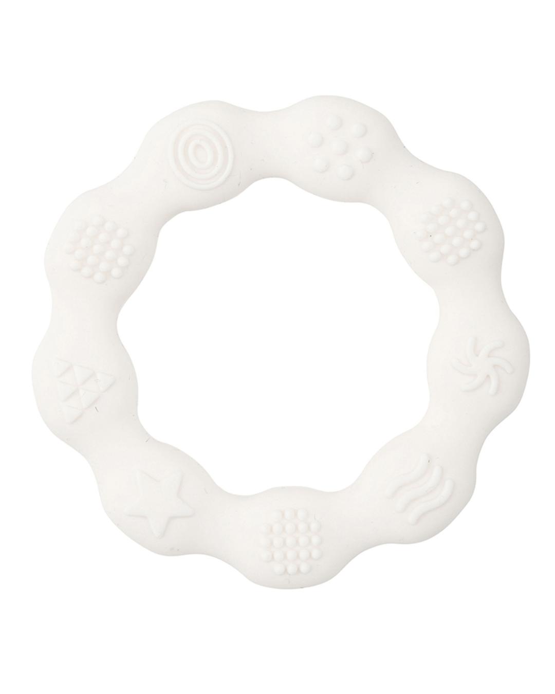 baby teether in white