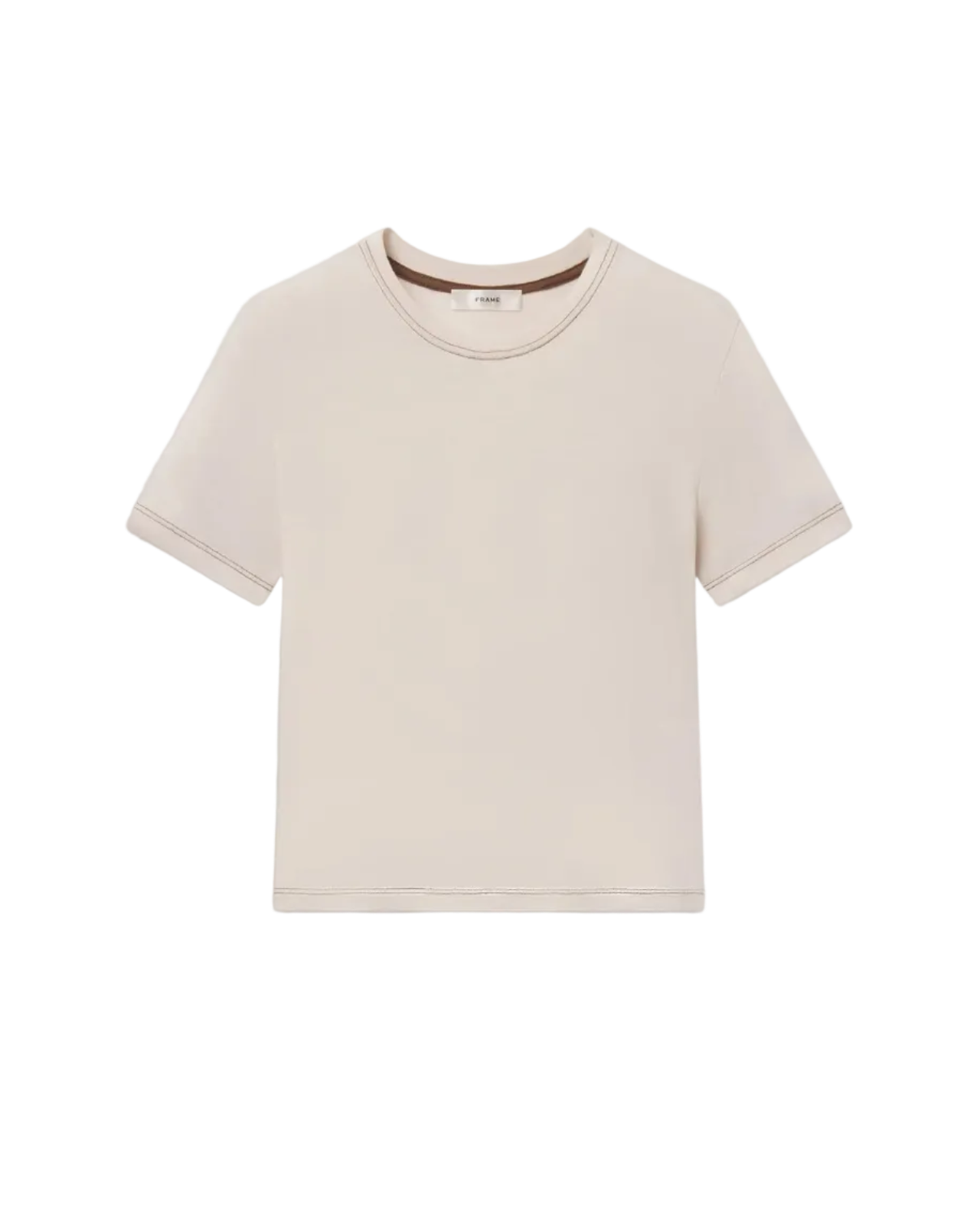 beige short sleeve t-shirt