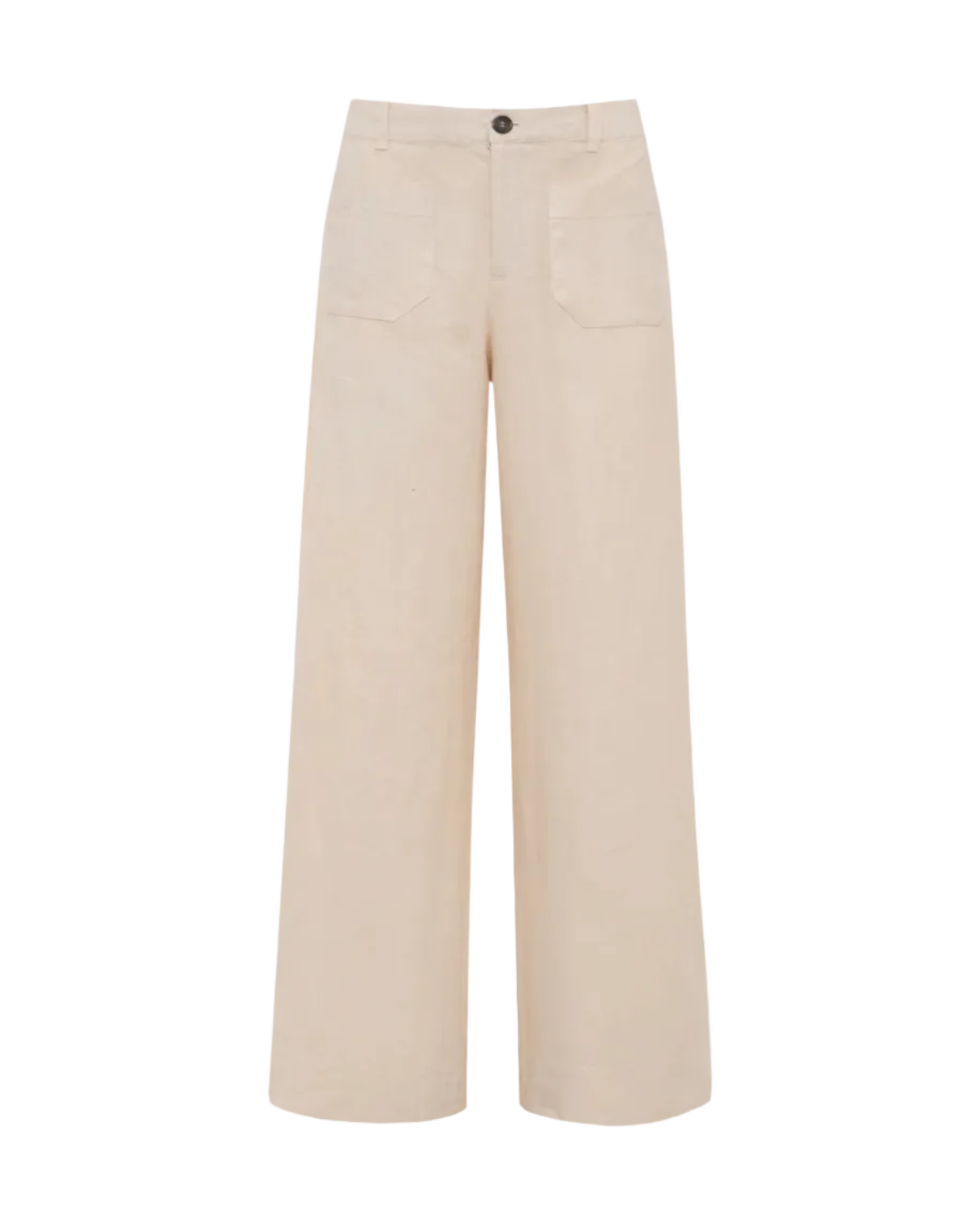 wide leg linen pant in light beige