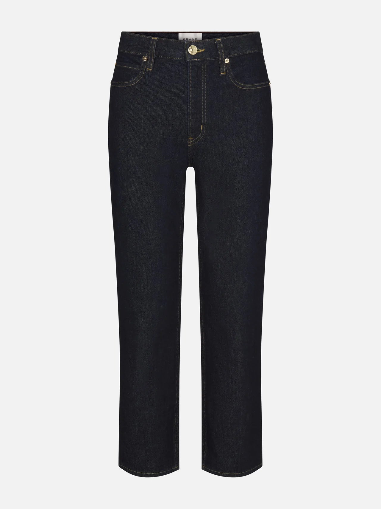 dark straight crop denim pant