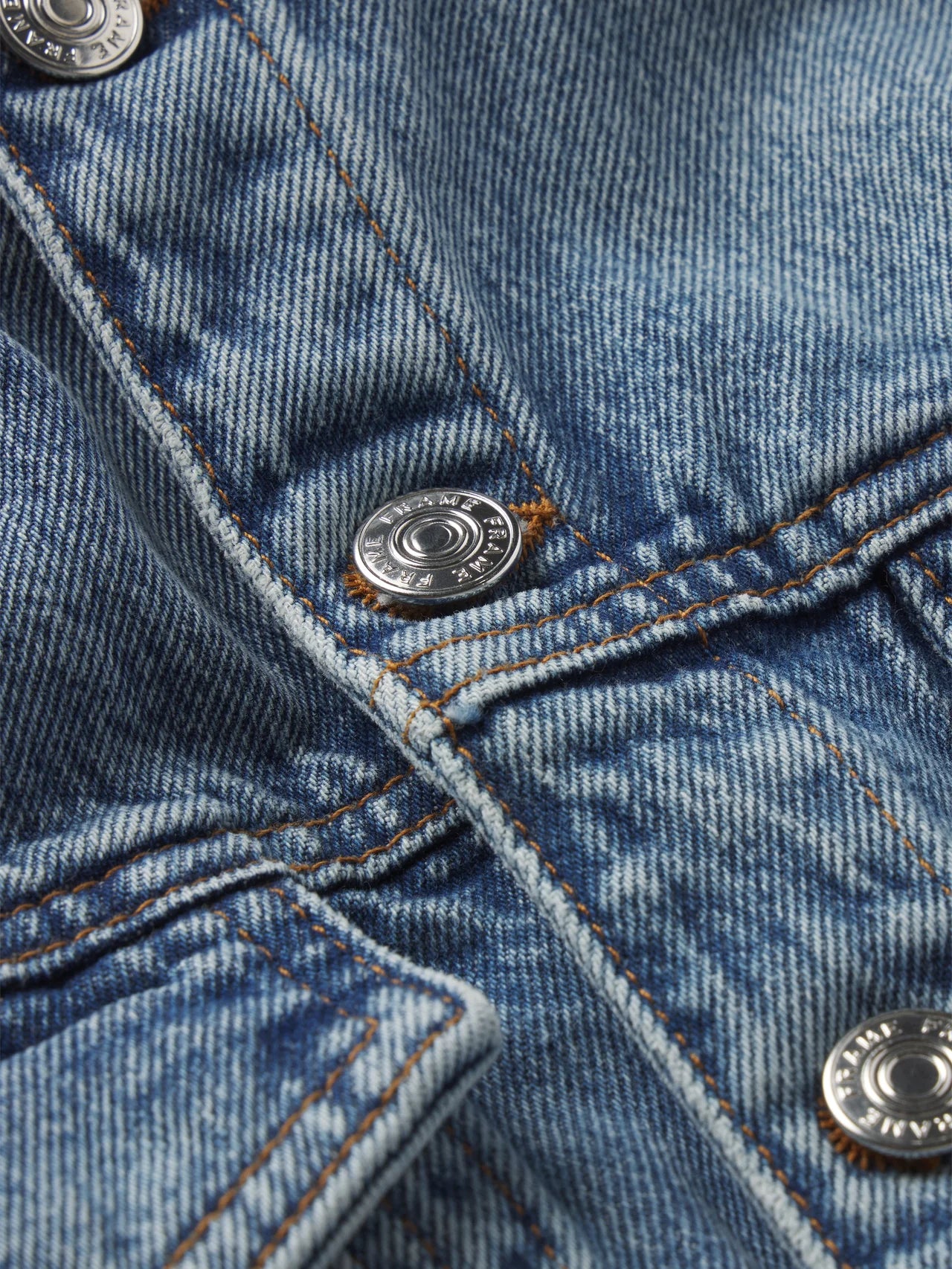 blue jean jacket with a tailored front
