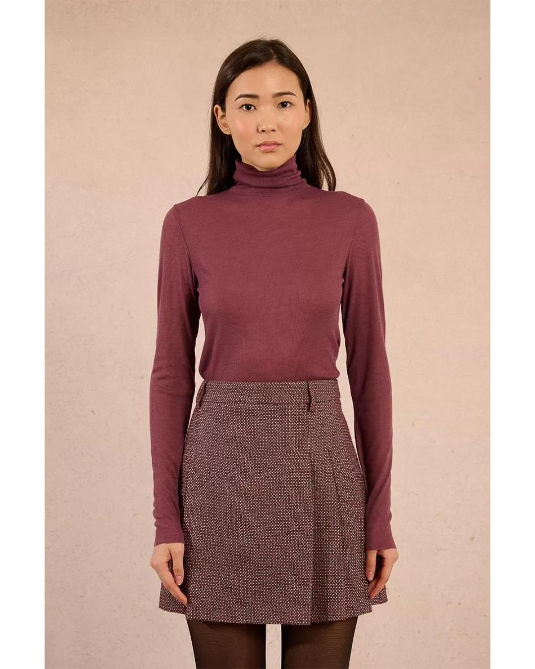 purple long sleeve turtleneck