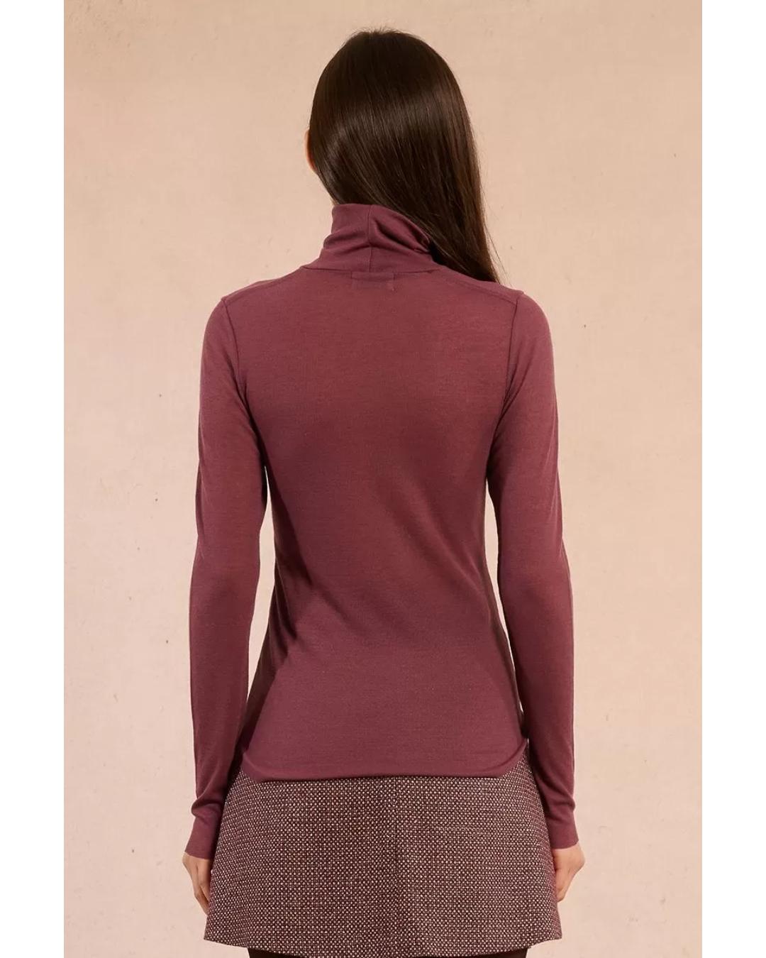 purple long sleeve turtleneck