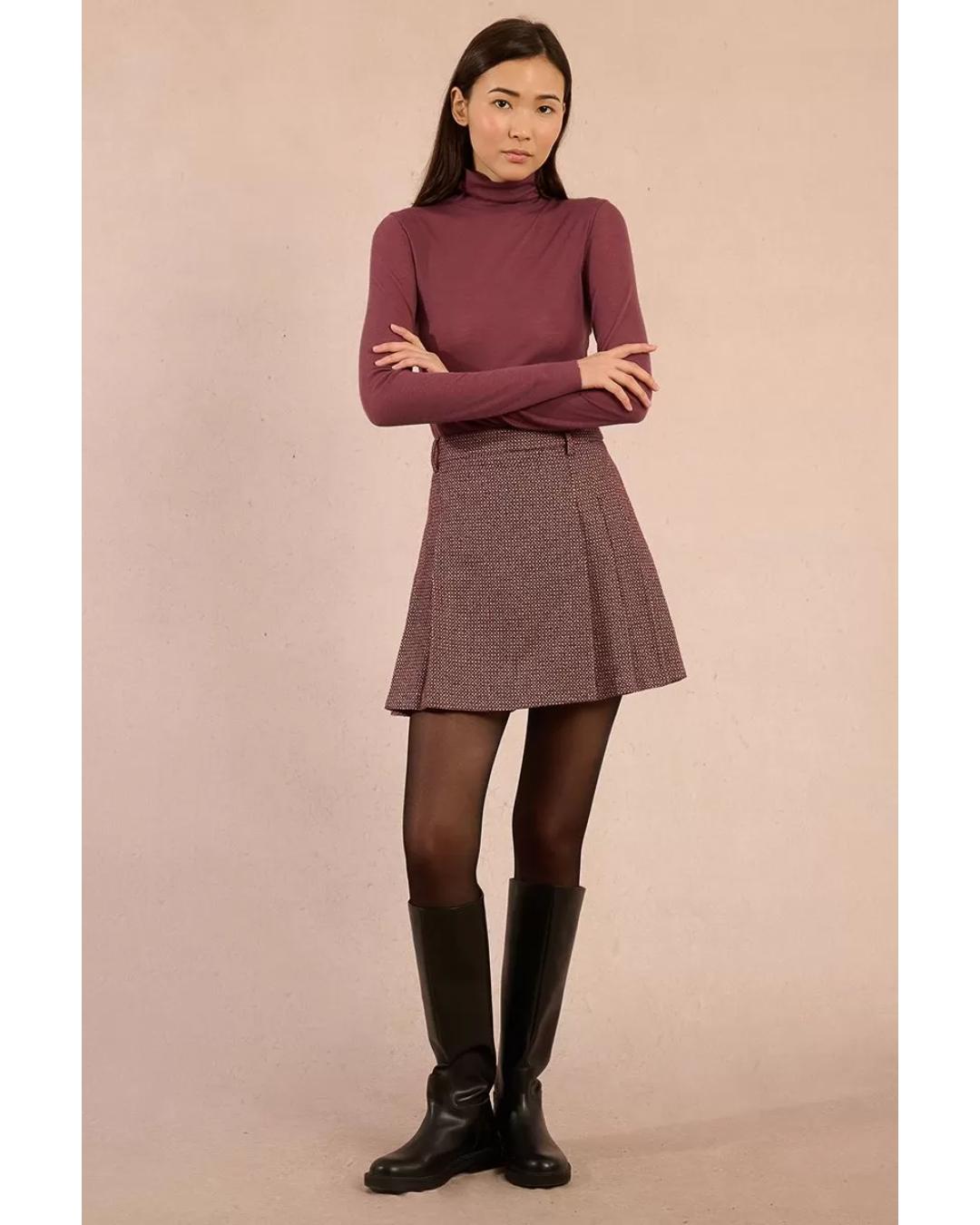 purple long sleeve turtleneck