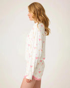 long sleeve pj shirt with pink martinis