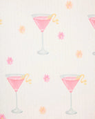 fabric with pink martinis