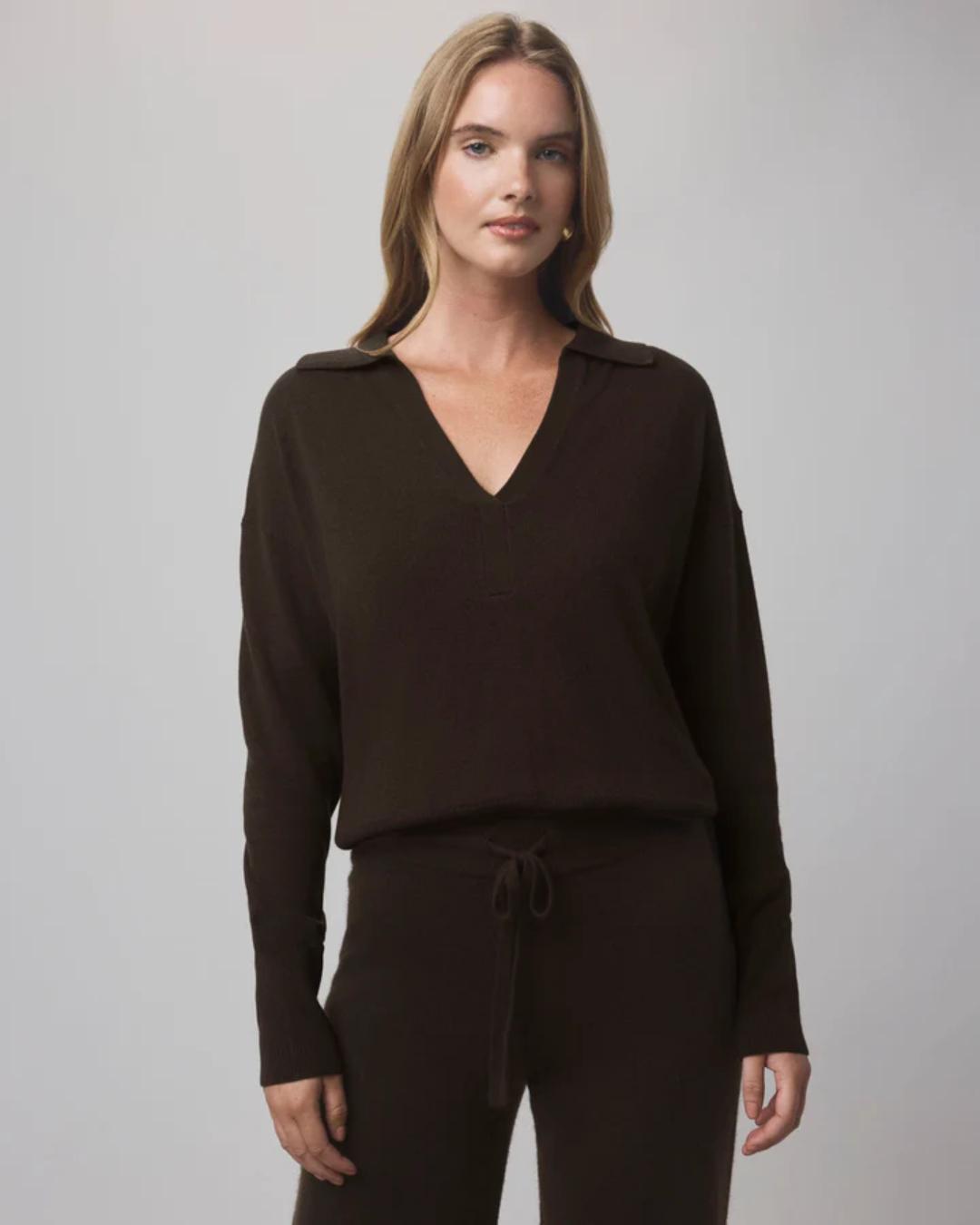 cashmere polo sweater