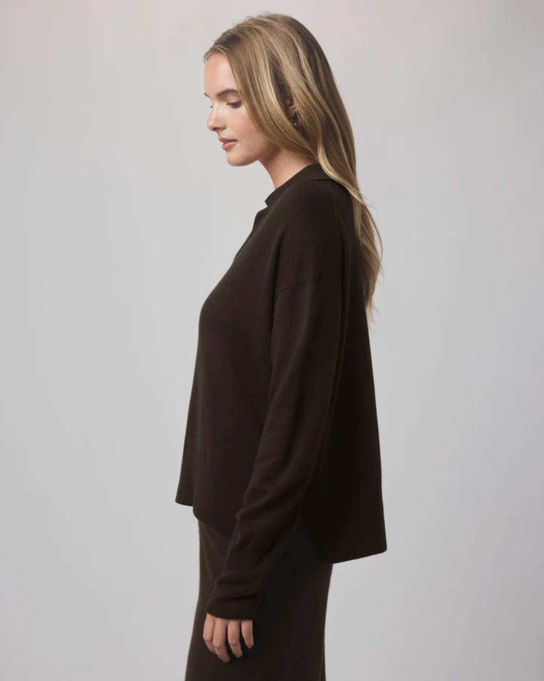 cashmere polo sweater