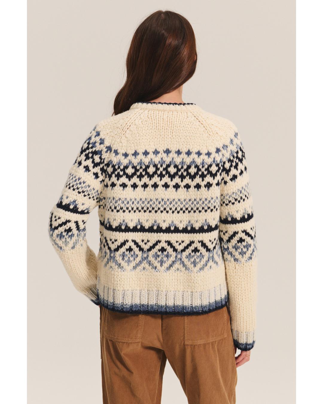 fair isle cream cardigan