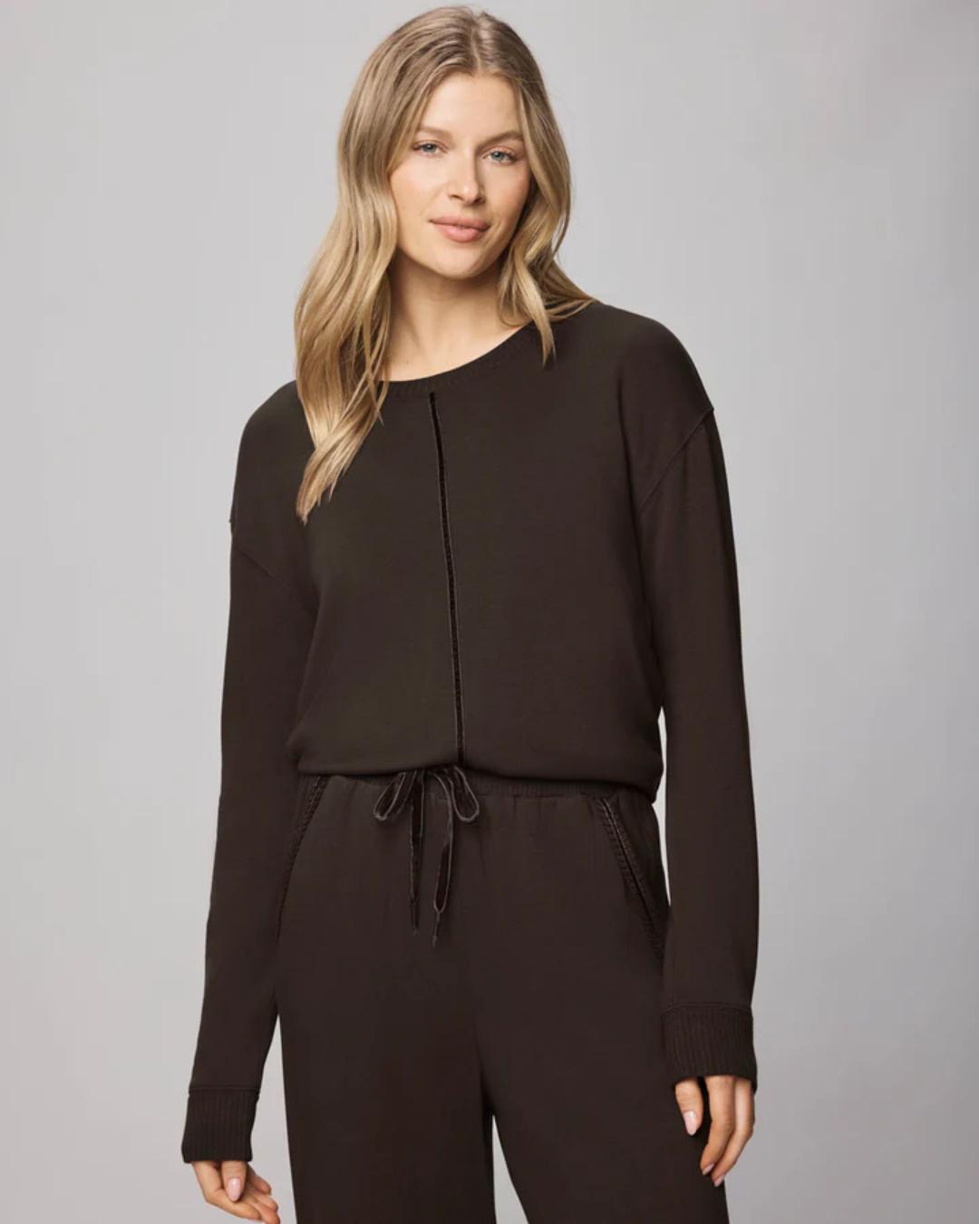 crewneck sweatshirt in brown