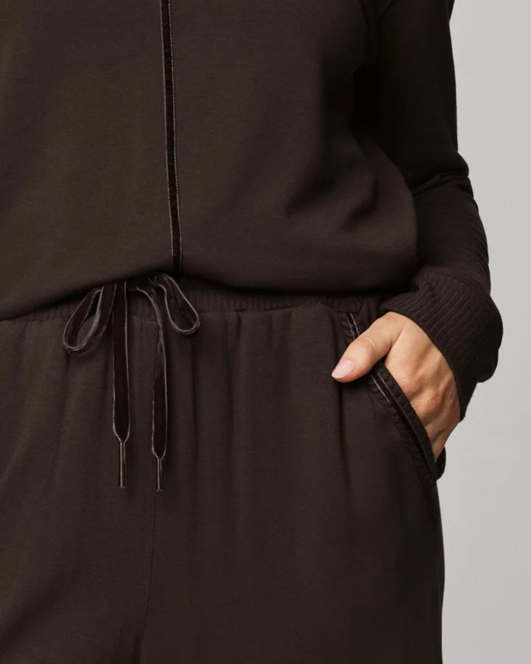 crewneck sweatshirt in brown