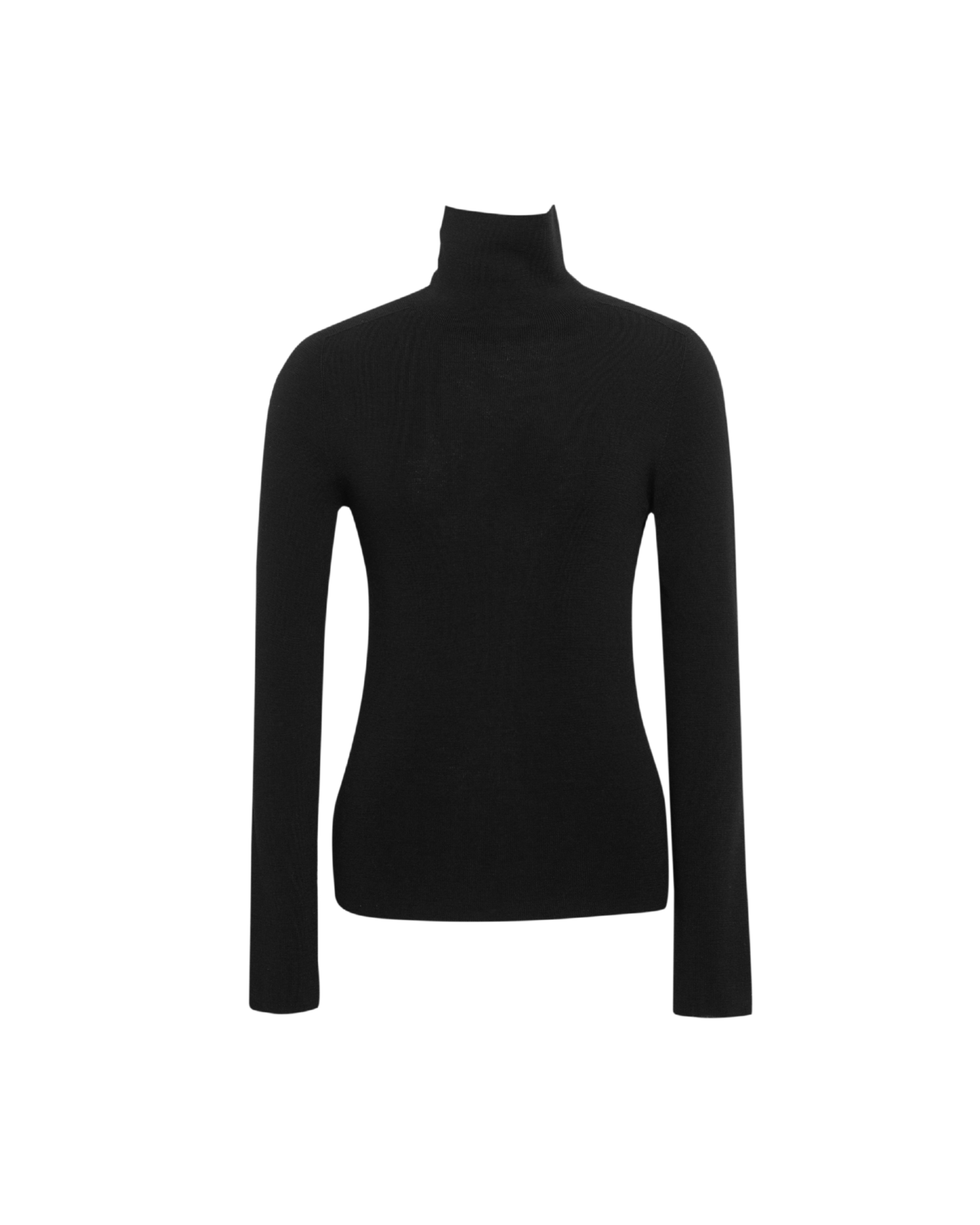 black turtleneck sweater