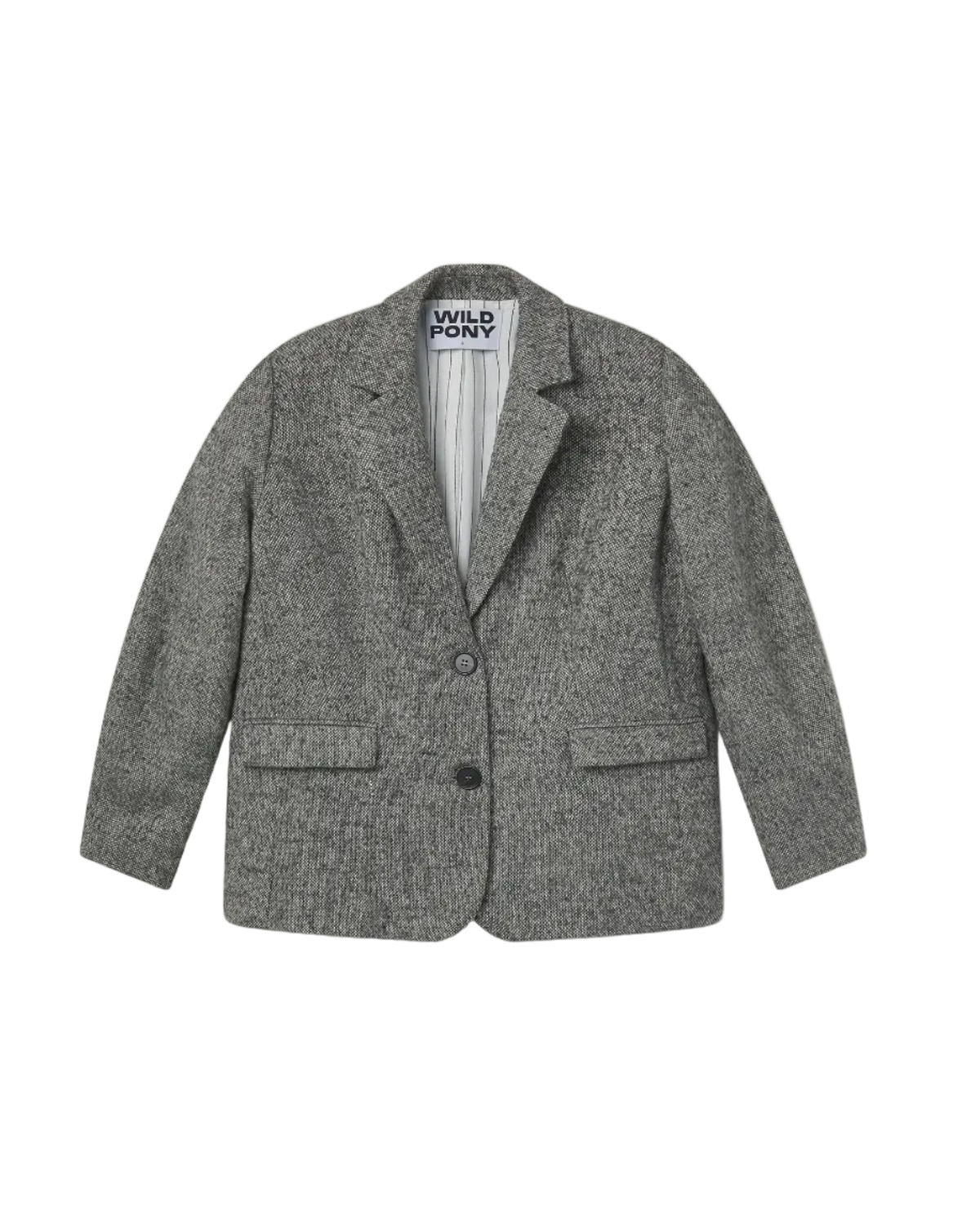 tweed grey oversized blazer