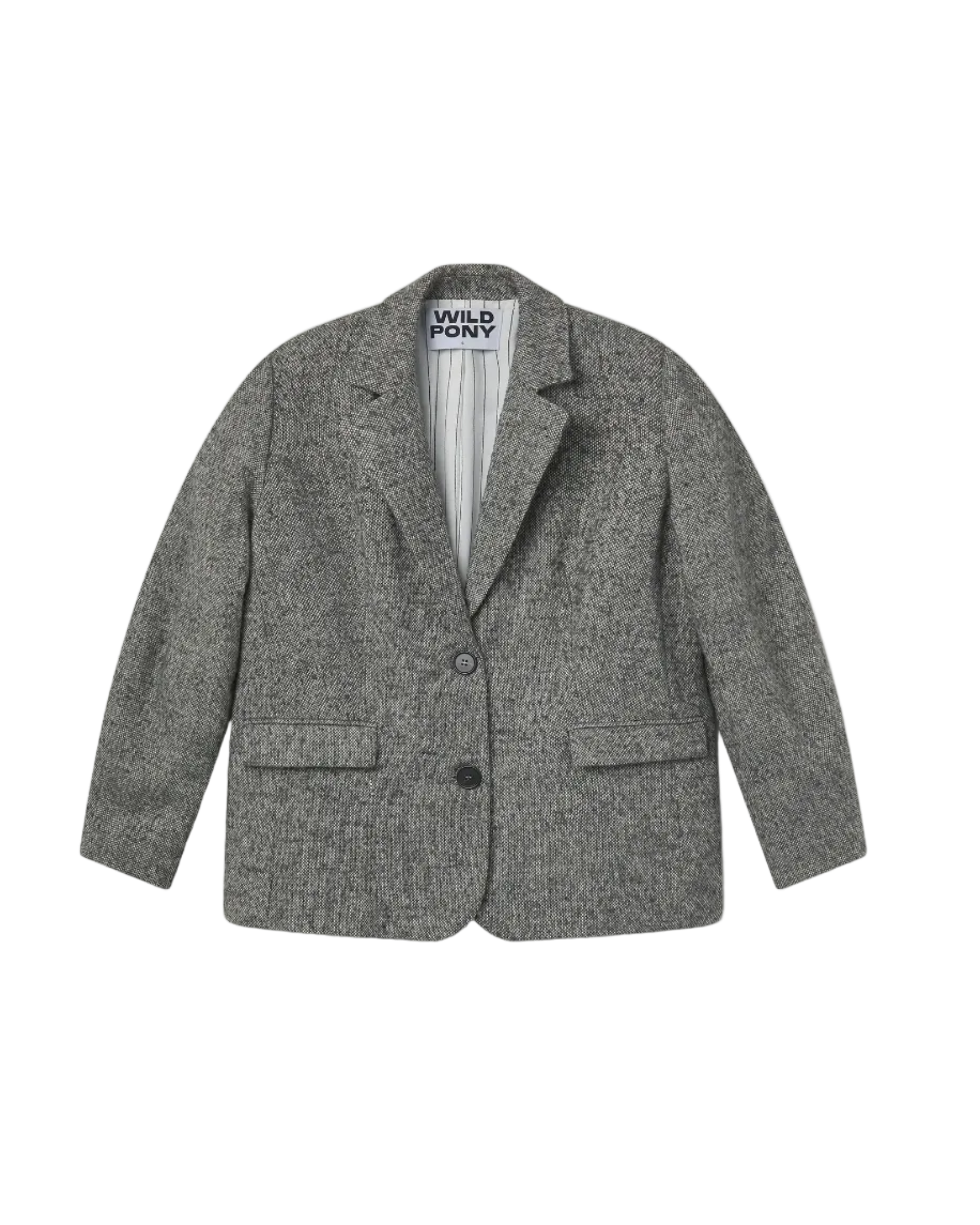 tweed grey oversized blazer